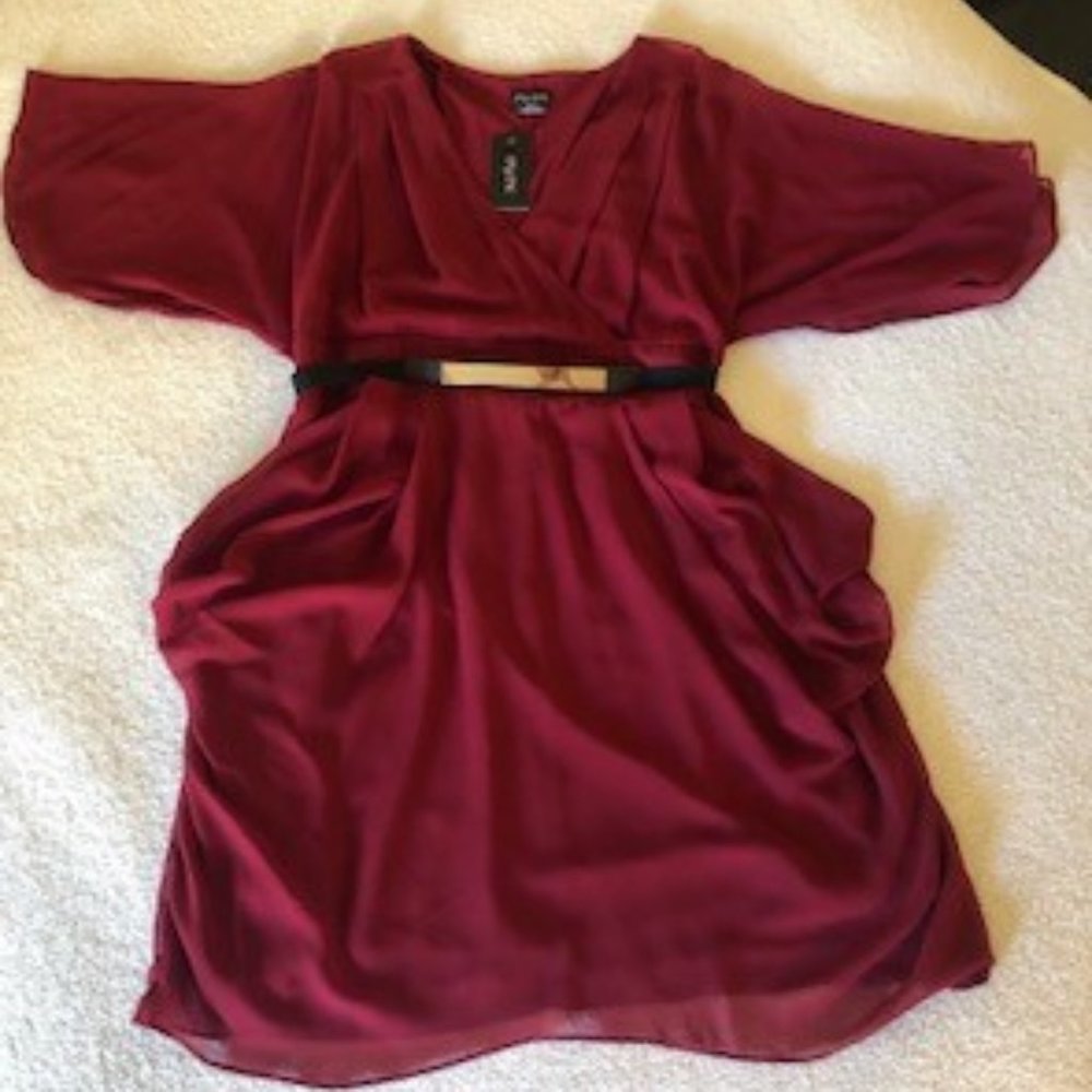 Burgundy Wrap Dress